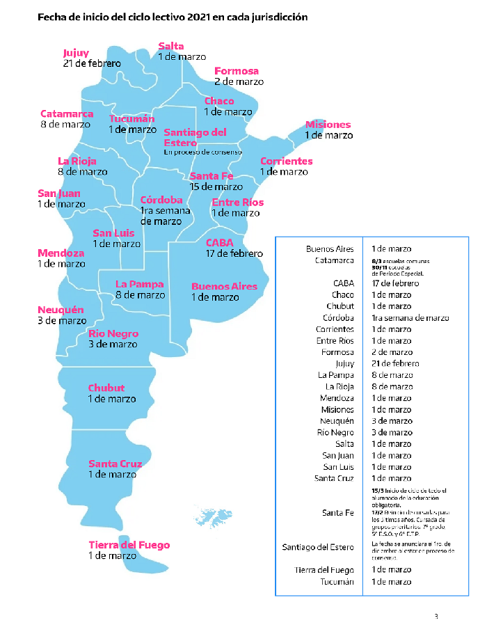 MAPA INICIO DE CLASES